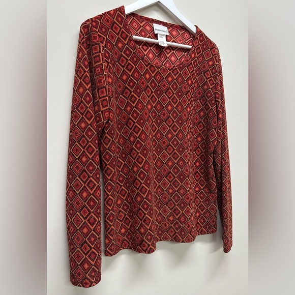 Fashion Bug Vintage 90’s Y2K Grunge Art Deco Hippie Top Shirt Tee Blouse Sz L - Picture 3 of 7